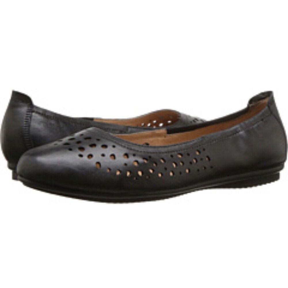 Josef Seibel Pippa Ballet Flat Womens Shoes Size EU 39 US 8 Die Cut Black